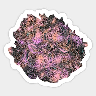 Dripping Brushstrokes Splatter Coral Magenta Sticker